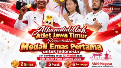Atlet Jatim Pecahkan Rekor Asia di Asian Para Games 2026, Khofifah Sampaikan Syukur
