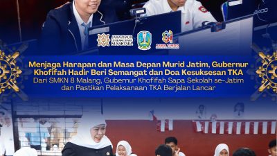 Khofifah Beri Semangat dan Doa bagi Murid Jatim, Dorong Sukses Hadapi TKA