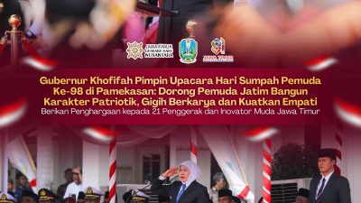 Khofifah Pimpin Upacara Sumpah Pemuda ke-98 di Pamekasan, Dorong Pemuda Jatim Berkarakter Patriotik, Gigih Berkarya dan Berempati