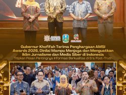 Gubernur Khofifah Terima Apresiasi Jaga Nyala Jurnalisme dan Kuatkan Masa Depan Media Siber di AMSI Awards 2026, Titipkan Pesan Pentingnya Informasi Berkualitas di Era Post-Truth